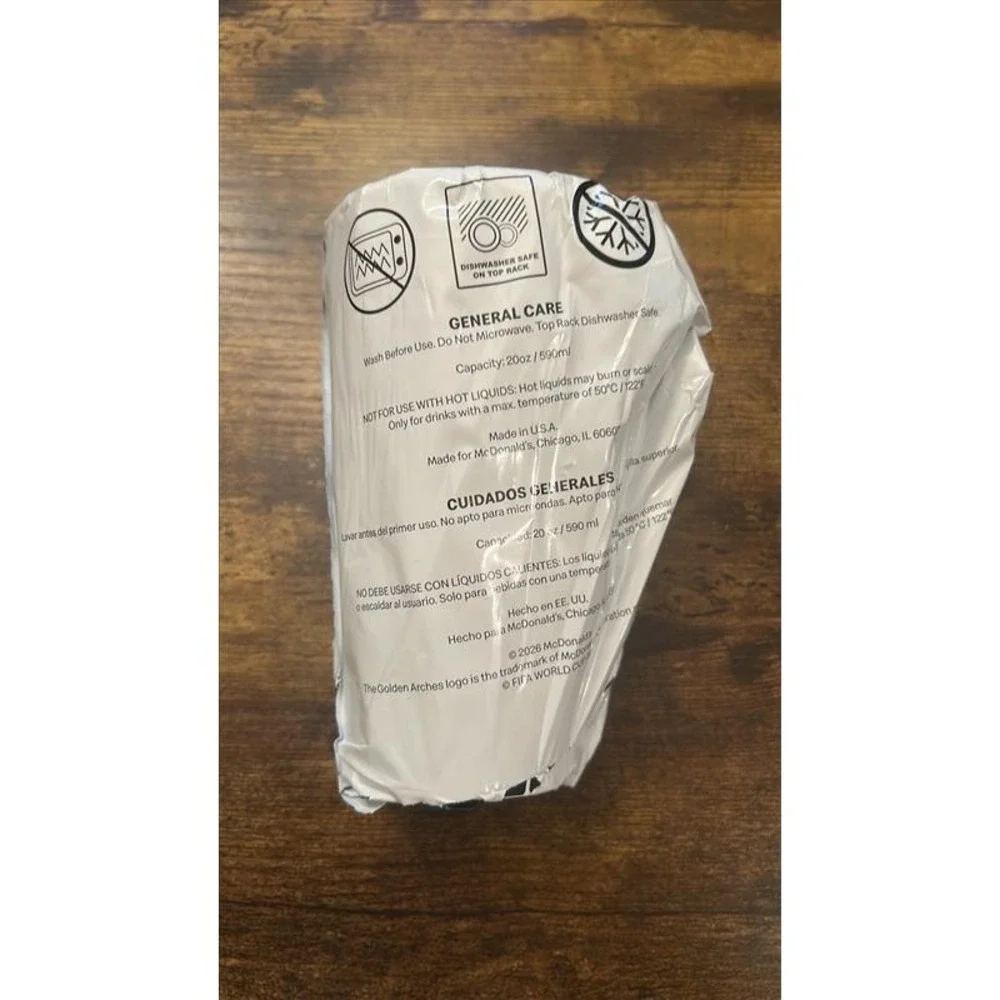 2026 McDonalds Collector Cup Hamburglar FIFA World Cup USA 20oz New SEALED